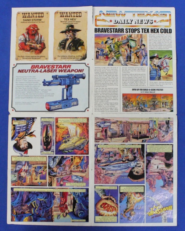 Tex Hex Action Figure Near Complete w/ Hat Guns + Poster