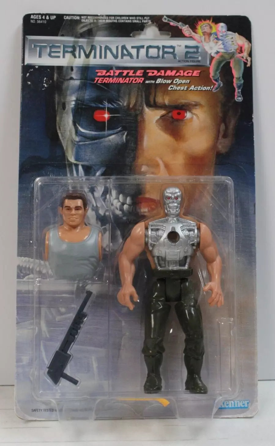 Kenner: 1991 Terminator 2 Figure Lot of 4 Power Arm, Battle Damage, Endoglow, T-1000