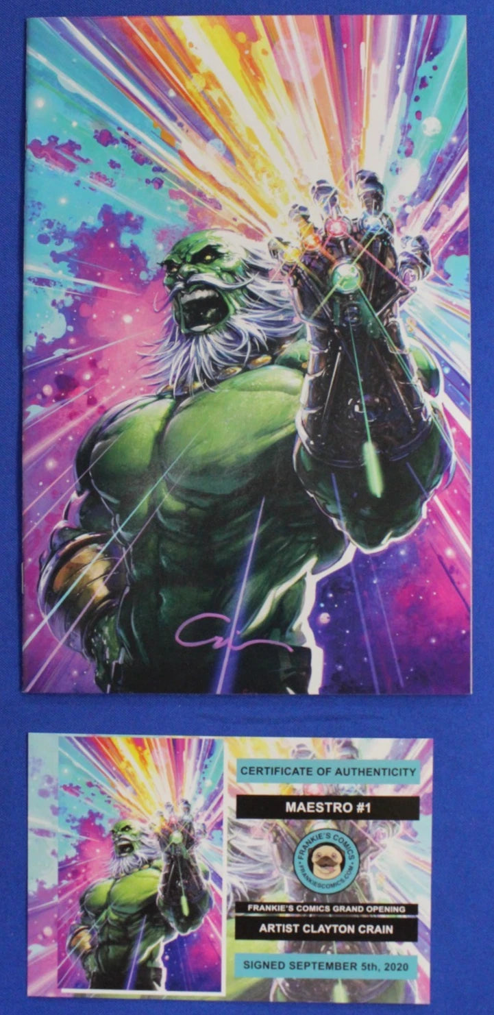 Maestro #1 Frankie's Comics Clayton Crain Virgin Variant SIGNED w/ COA NM