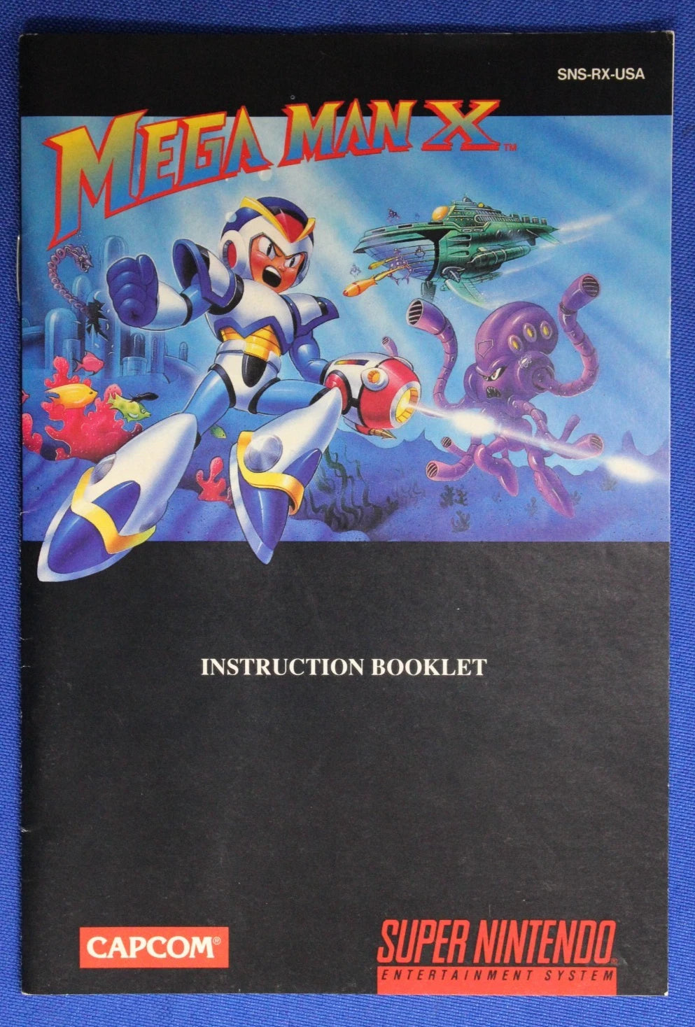 Mega Man X Super Nintendo SNES Original Manual Instruction Booklet ONLY