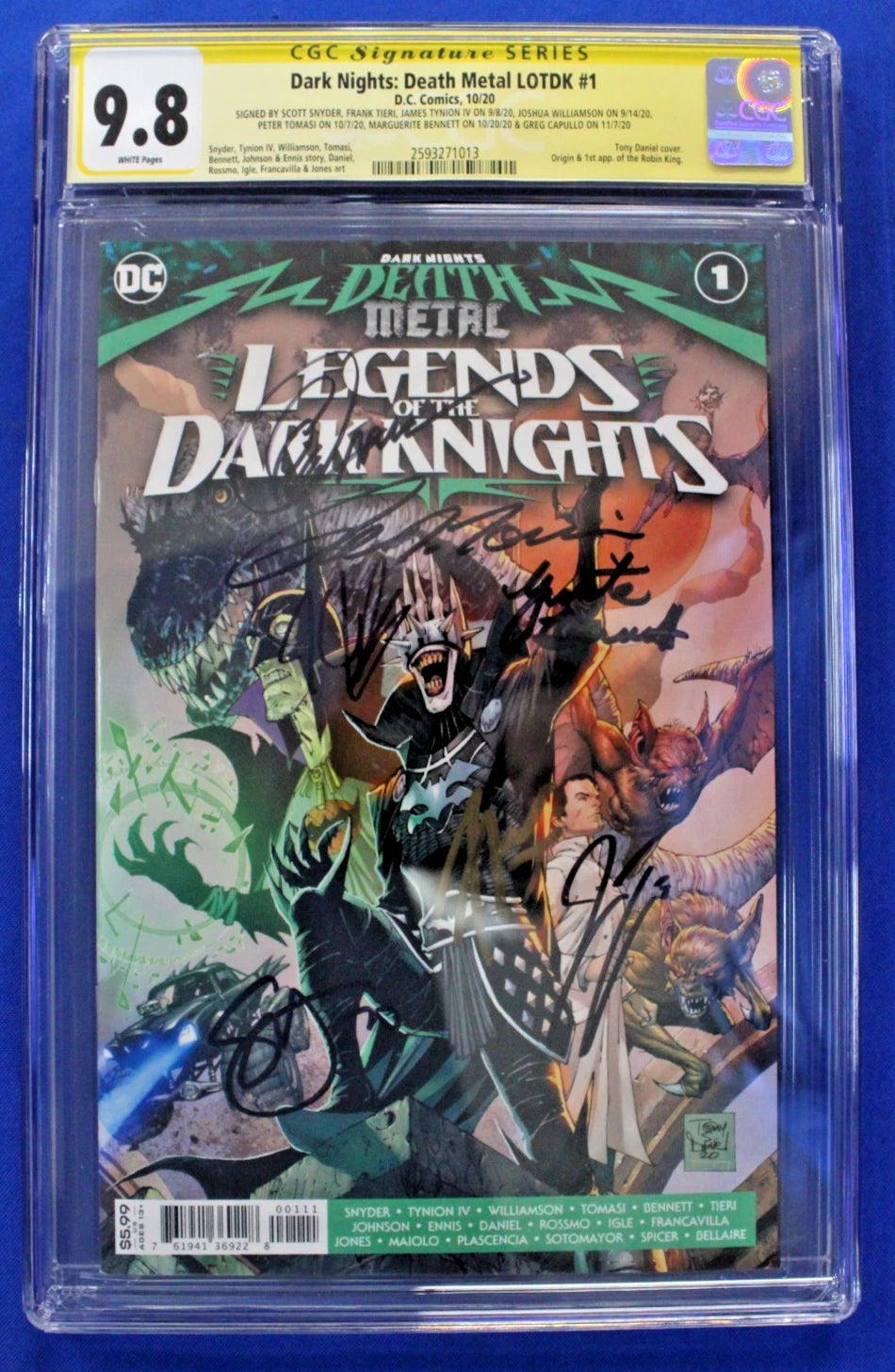 Dark Nights Death Metal LOTDK #1 CGC SS 9.8 SIGNED x7