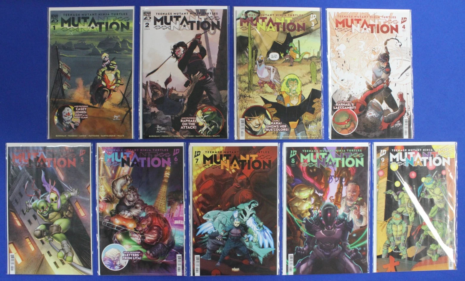 Teenage Mutant Ninja Turtles Mutant Nation #1-9 Complete Set VF/NM