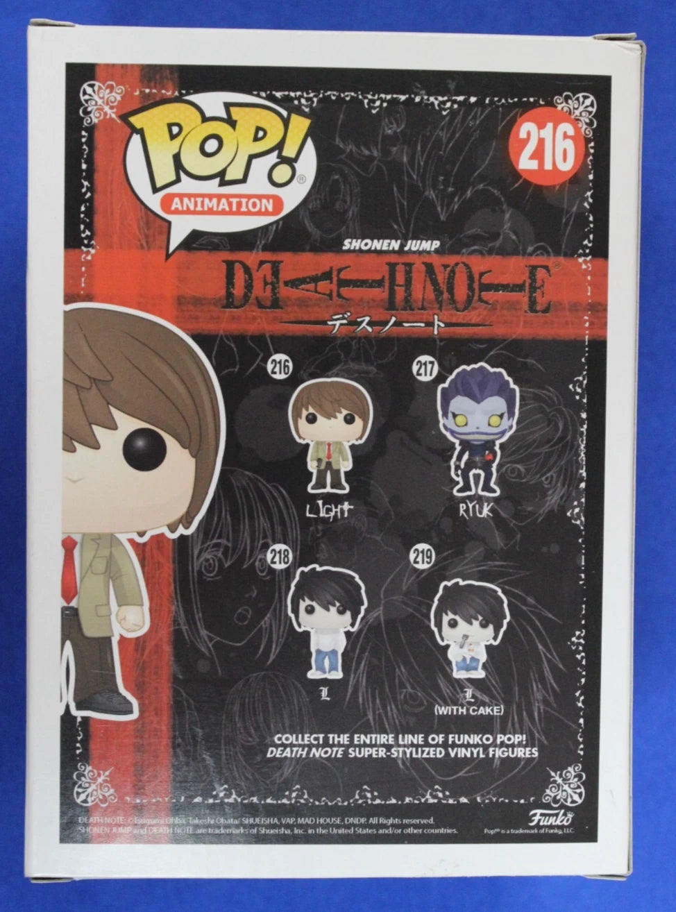 Funko POP! Death Note #216 Light #217 Ryuk #218 L Lot of 3