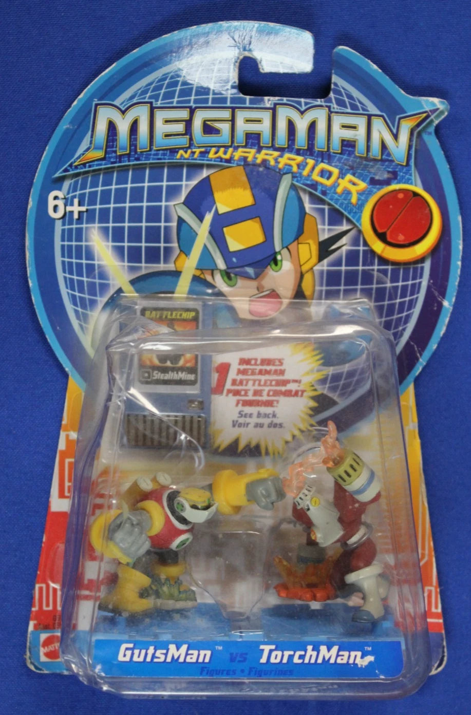 Megaman NT Warrior GutsMan vs TorchMan Figures in Box