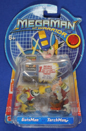 Megaman NT Warrior GutsMan vs TorchMan Figures in Box