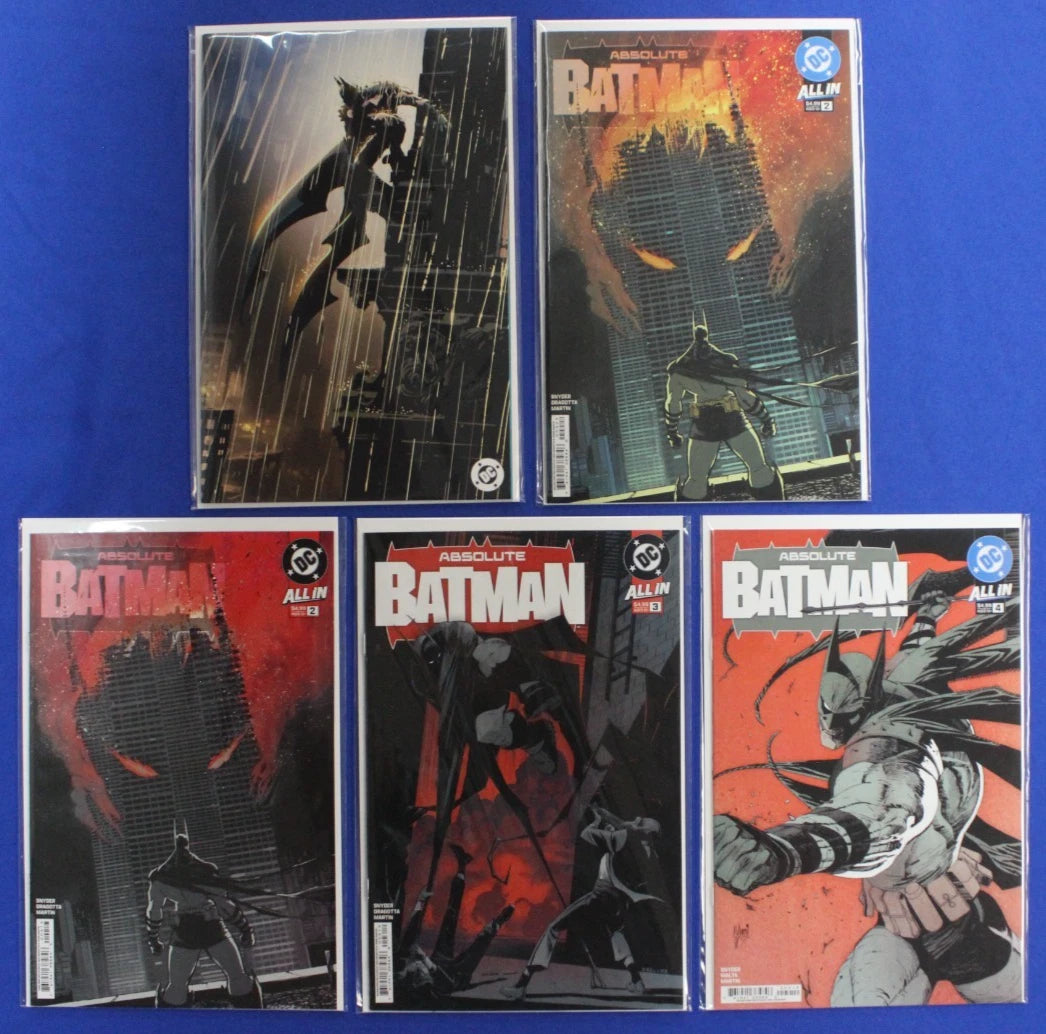 Absolute Batman #1-4 2nd Prints + #2 3rd Print Lot of 5 VF/NM