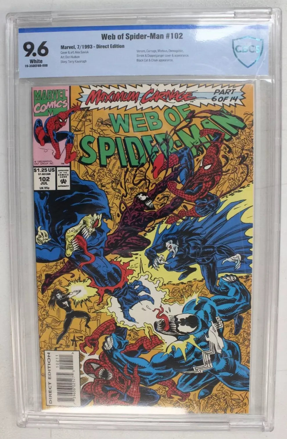 Web of Spider-Man #102 CBCS 9.6 NM+