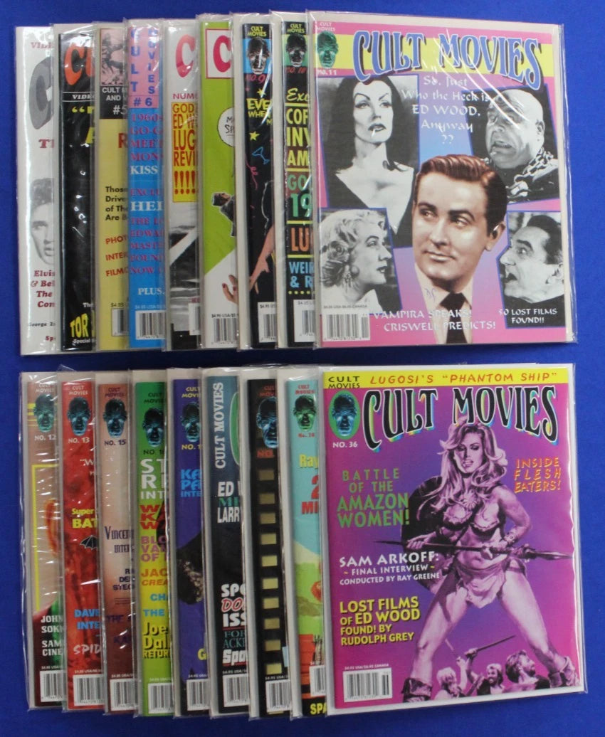 Cult Movies Magazine Lot of 18 VF-VF/NM