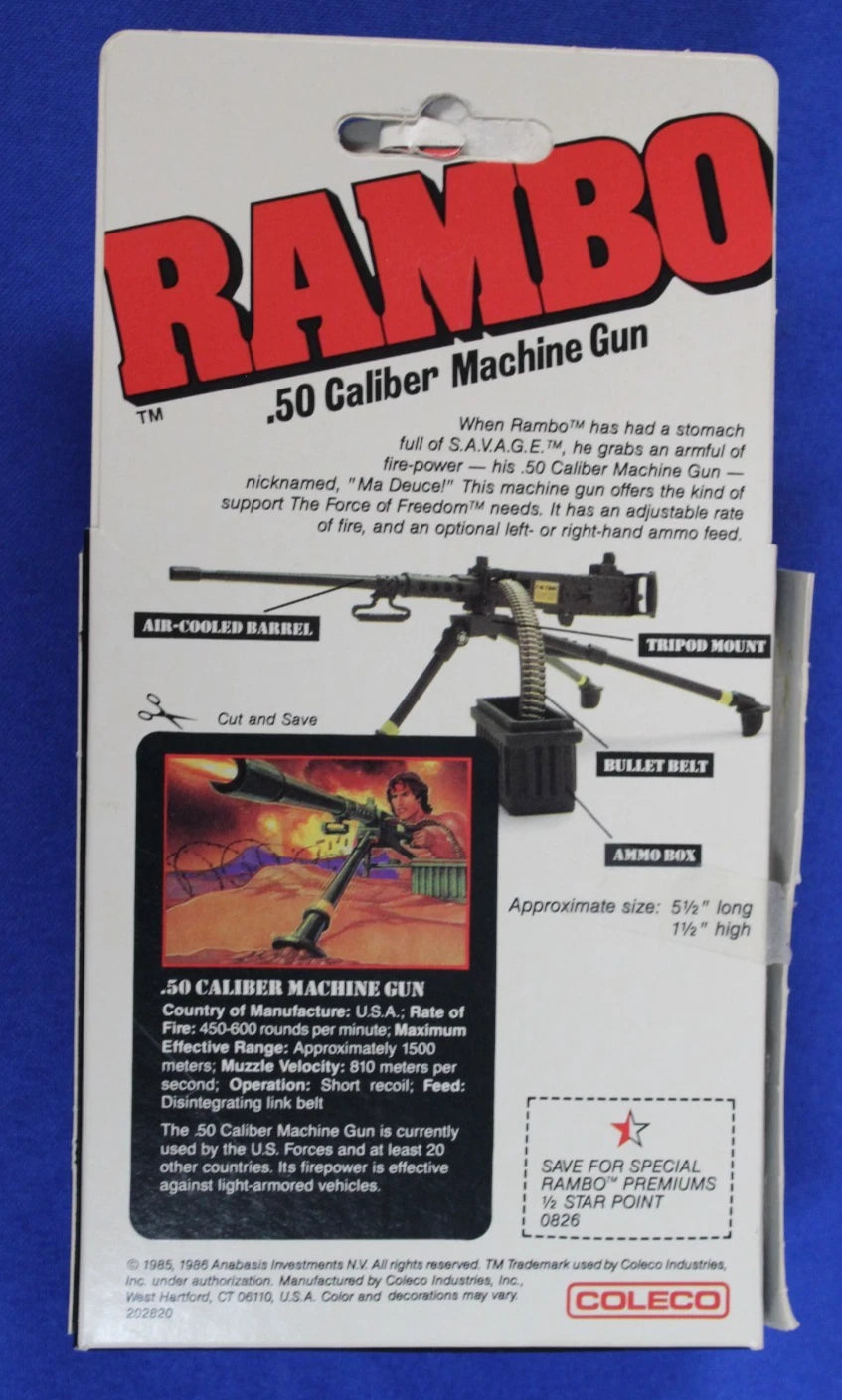 Coleco 1986 Vintage Rambo Toy Weapons Lot Complete in Box