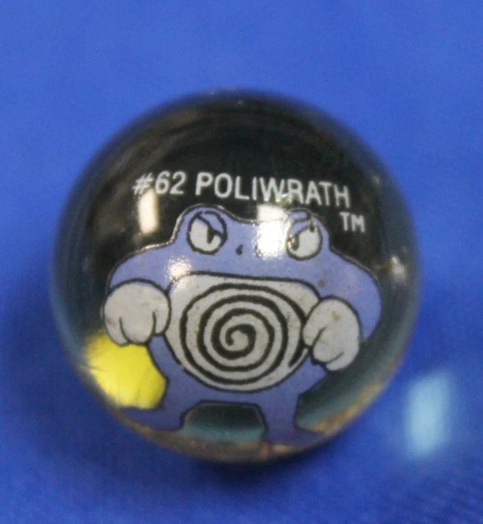 Pokemon 1998 Lot of 10 Marbles + Sandshrew Marble Bag