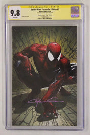 Spider-Man #1 Facsimile Clayton Crain Virgin Variant CGC SS 9.8