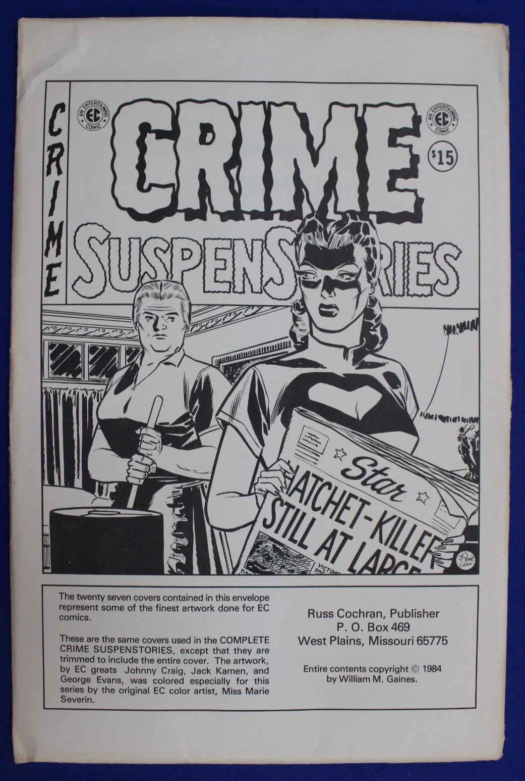 EC Crime SuspenStories Cover Portfolio Set of 27 Art Prints Ross Cochran