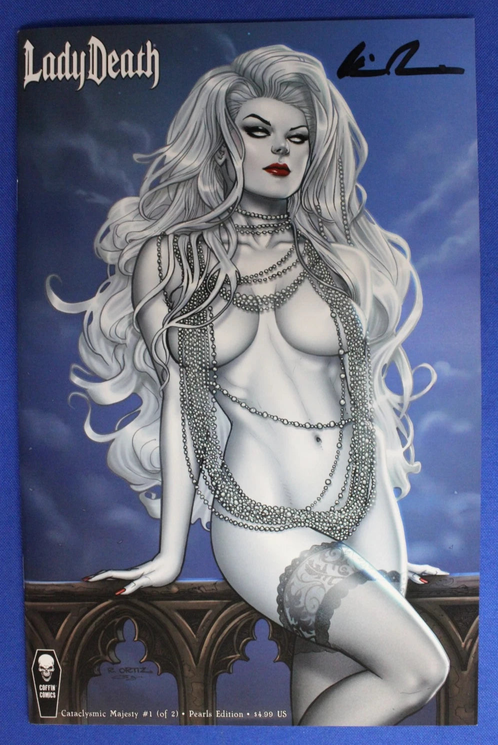 Lady Death Cataclysmic Majesty #1 Pearls Edition SIGNED NM