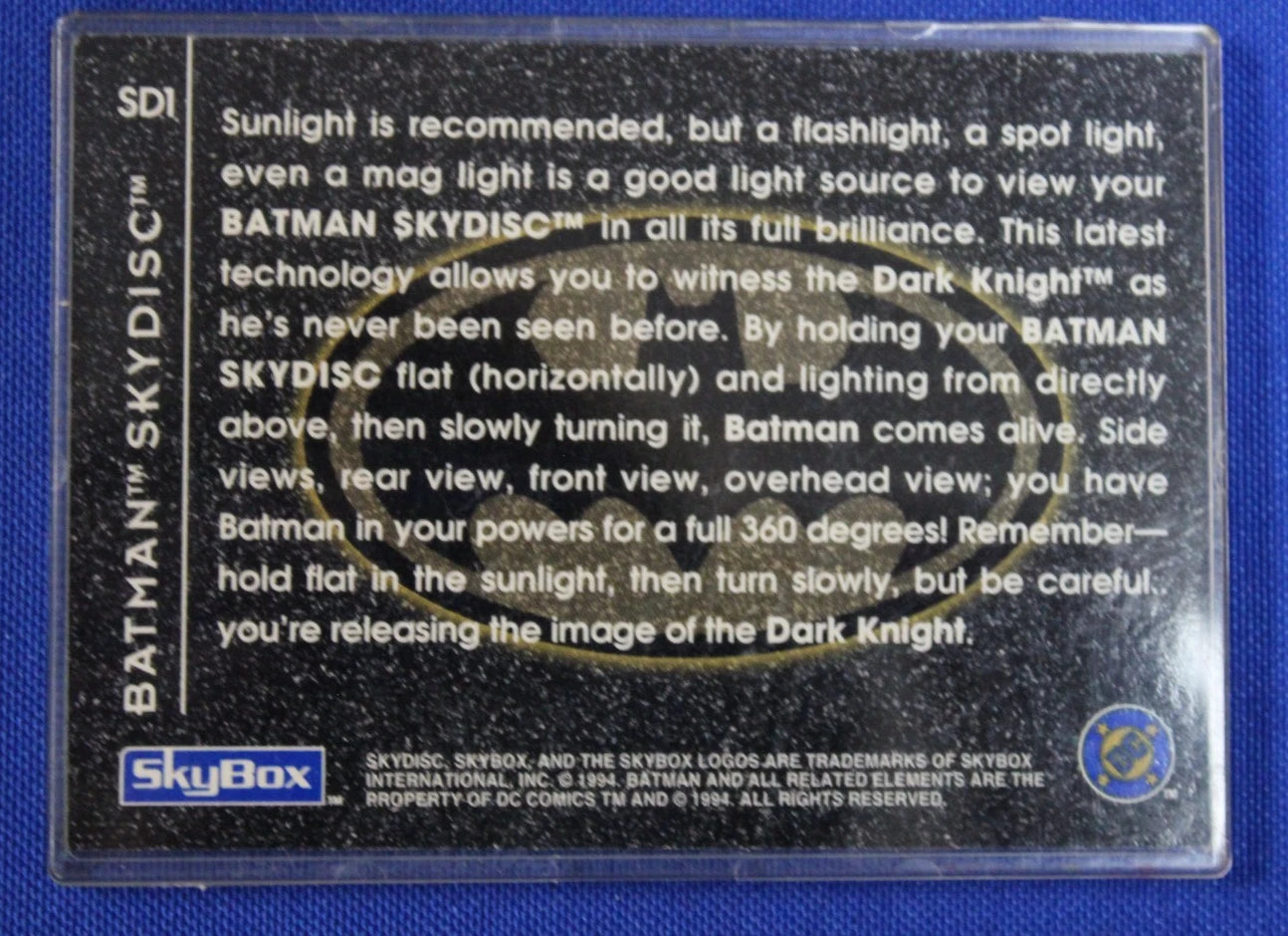 Skybox 1994 DC Comics Batman Skydisc Holographic Trading Card