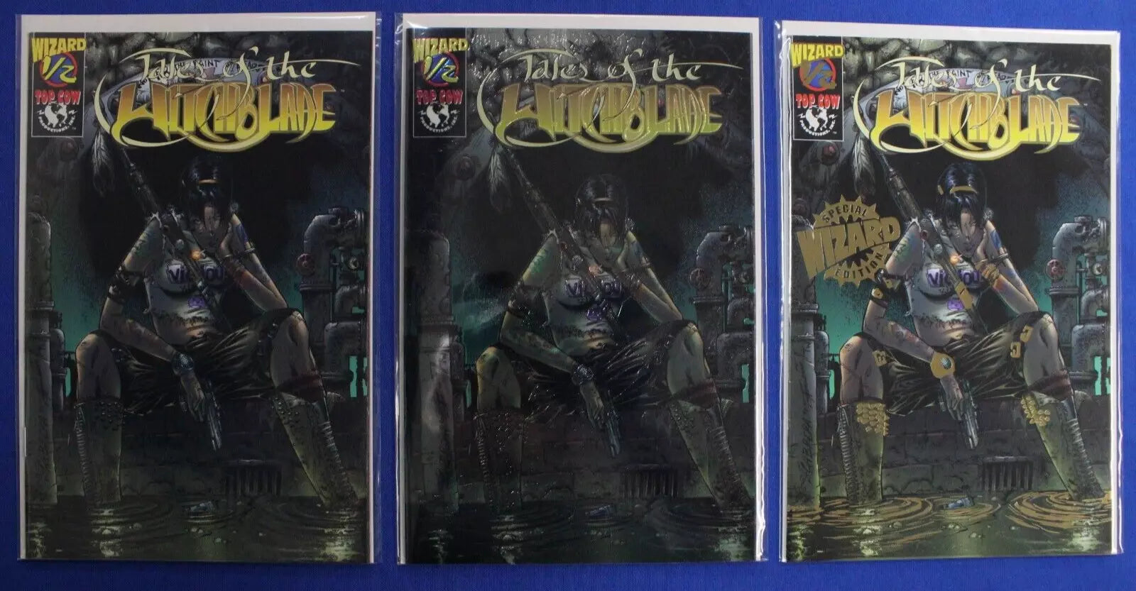 Tales of the Witchblade Wizard #1/2 + Gold & Chrome & COAs VF/NM
