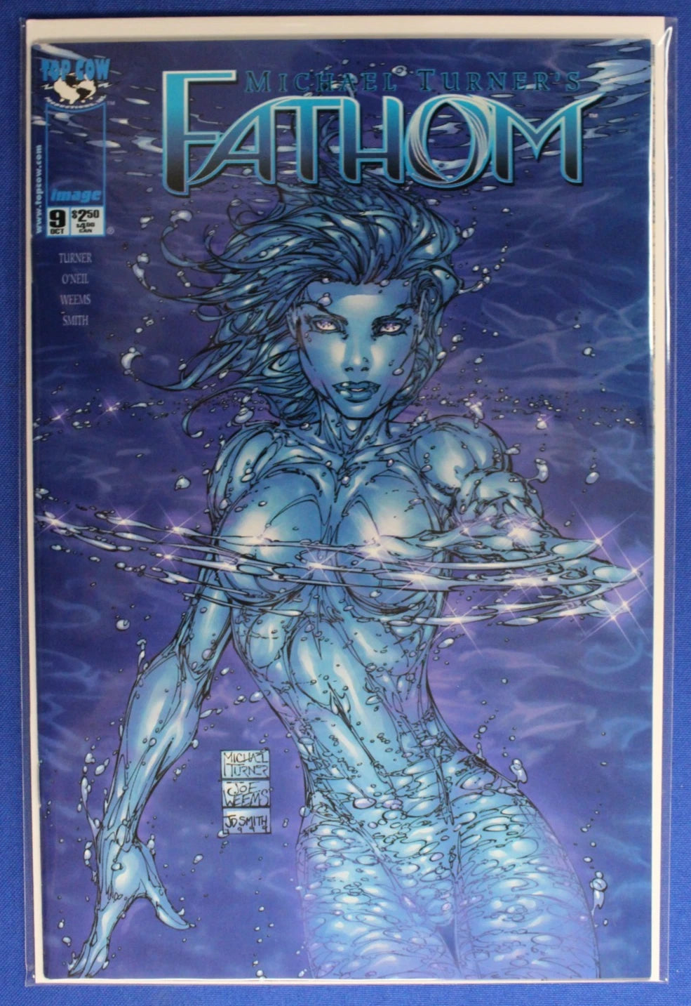 Fathom #9 B Cover, Plantinum Holofoil, Emerald Green Foil Variants NM