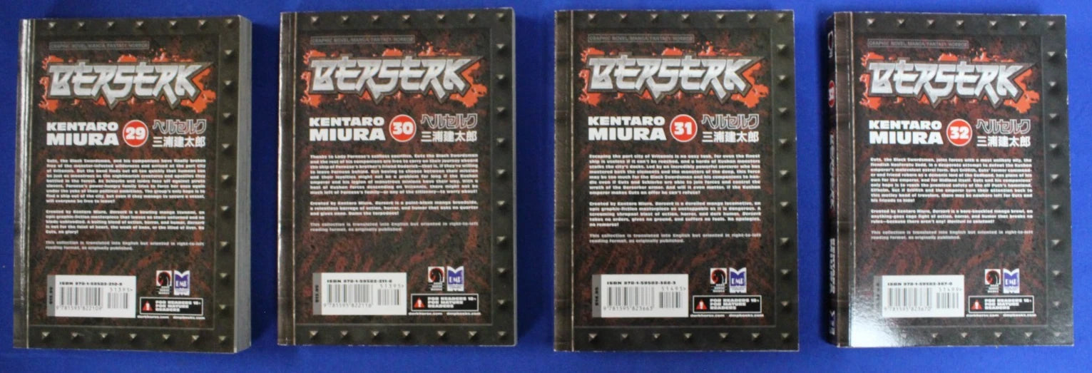 Berserk Vol 1-41 + Flame Dragon Knight English Manga Near Complete Paperback Set
