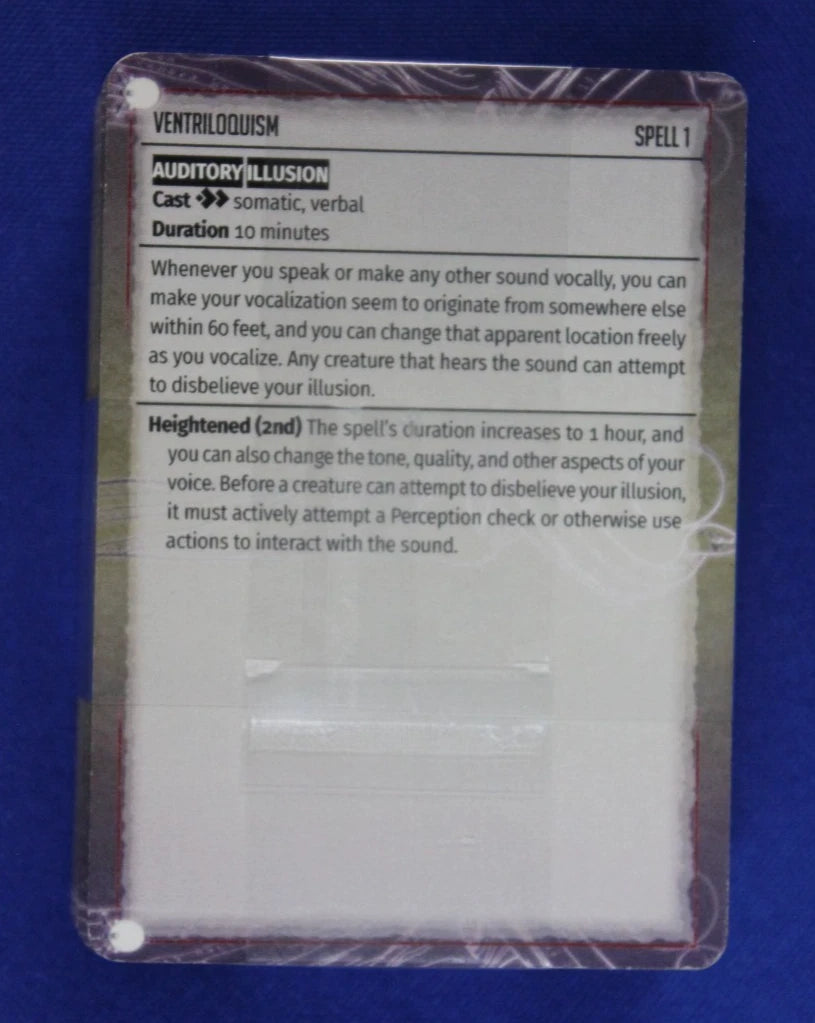 Pathfinder 2E Spell Cards & Basic Cantrips Lot of 6 Occult Focus Divine Primal