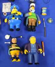 Playmates Simpsons Action Figure Lot of 21 Figure and Accessories + 2 Playsets
