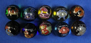 Pokemon 1998 Lot of 10 Marbles + Sandshrew Marble Bag