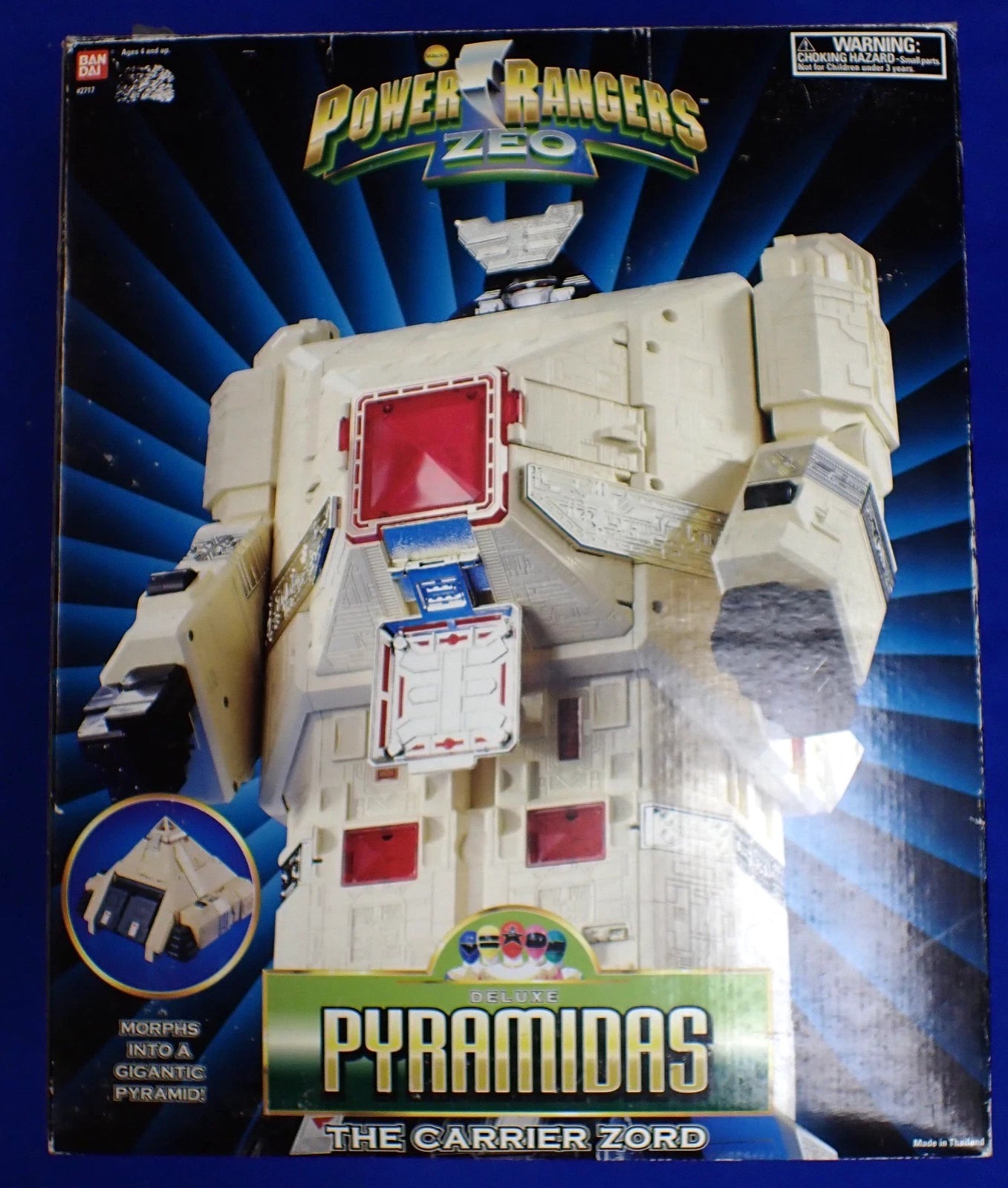 1996 Bandai Power Rangers Zeo Deluxe Pyramidas Carrier Megazord Complete