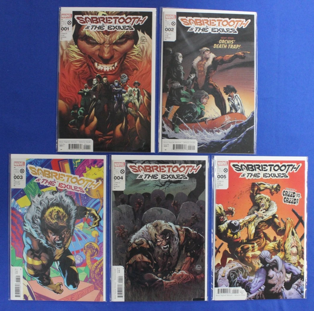 Sabretooth / Sabretooth & The Exiles #1-5 Complete Sets VF/NM