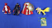 Bandai 2001 Digimon Digi-Warrior Action Figure Lot of 4 Loose + Kyubimon Trading Card