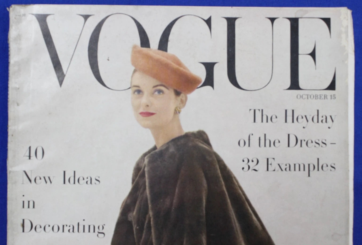 Vogue Magazine October 15th 1955 VG