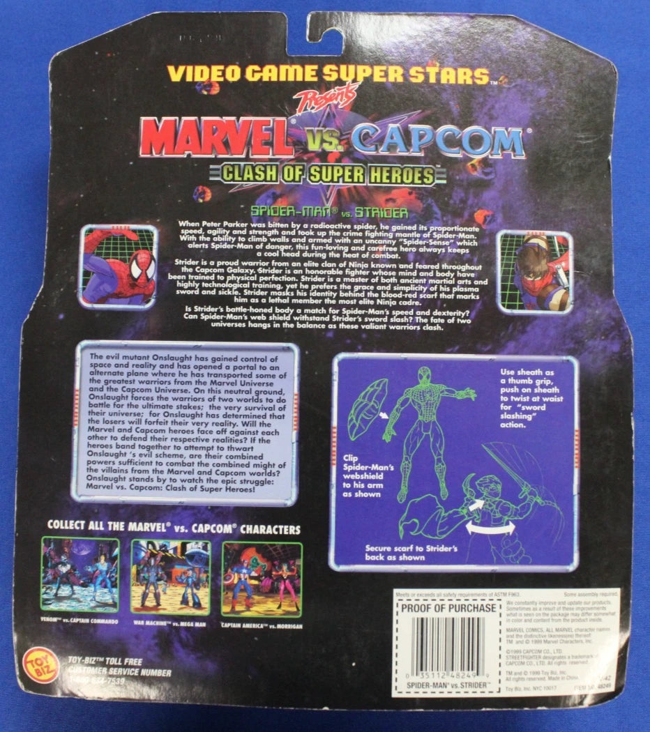 Marvel vs Capcom Spider-Man vs Strider Action Figures