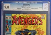 Avengers #87 CGC 9.0 Triple Cover!