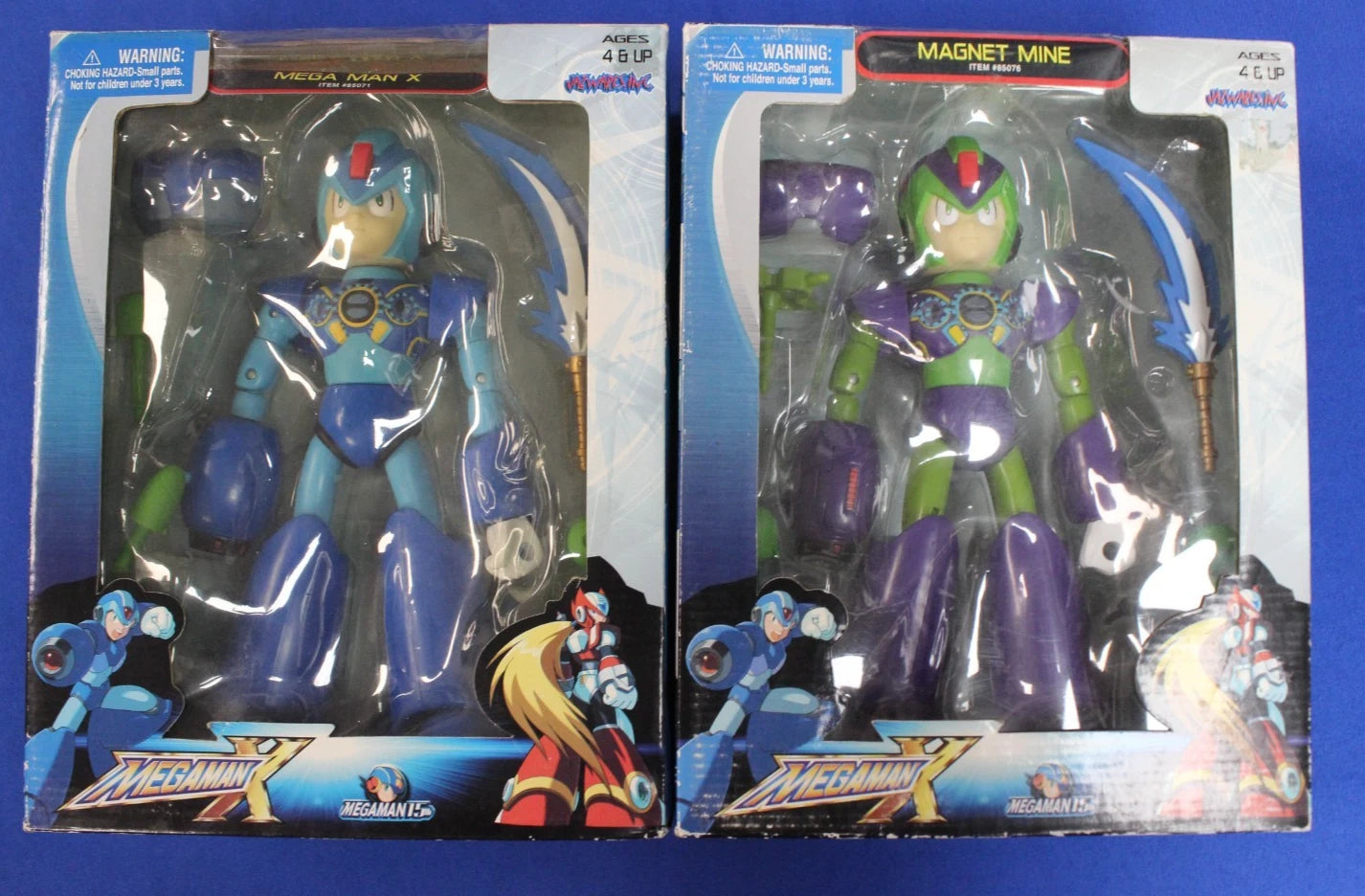 Mega Man X & Magnet Mine 10" Action Figure Lot of 2