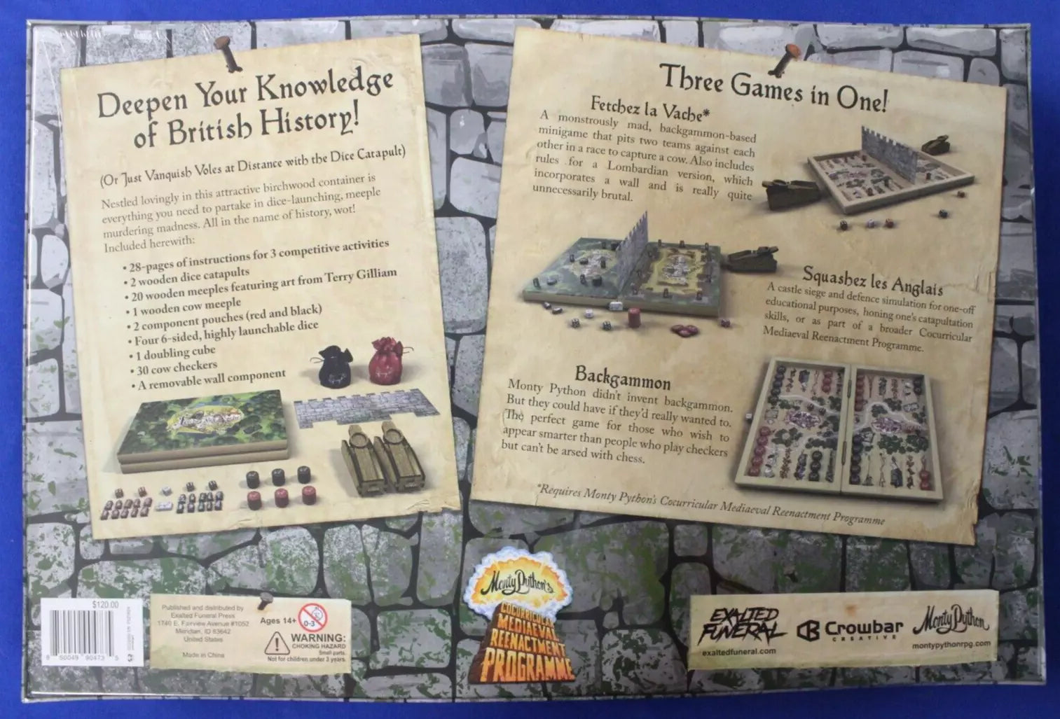Monty Python's Cocurricular Mediaeval Reenactment Programme Kickstarter RPG Set