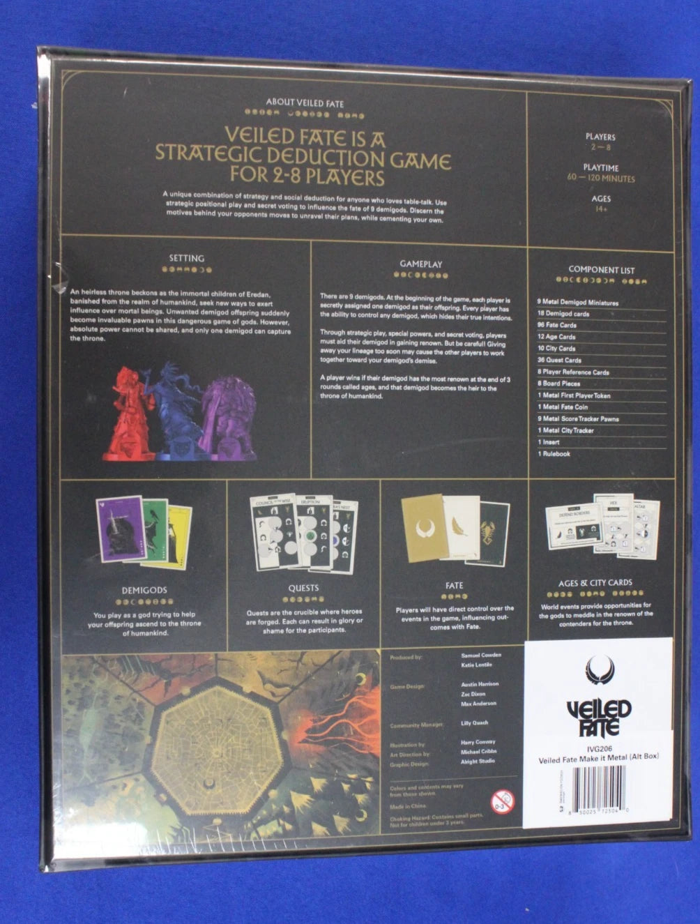 Veiled Fate Board Game + Extras Lot of 9 Items