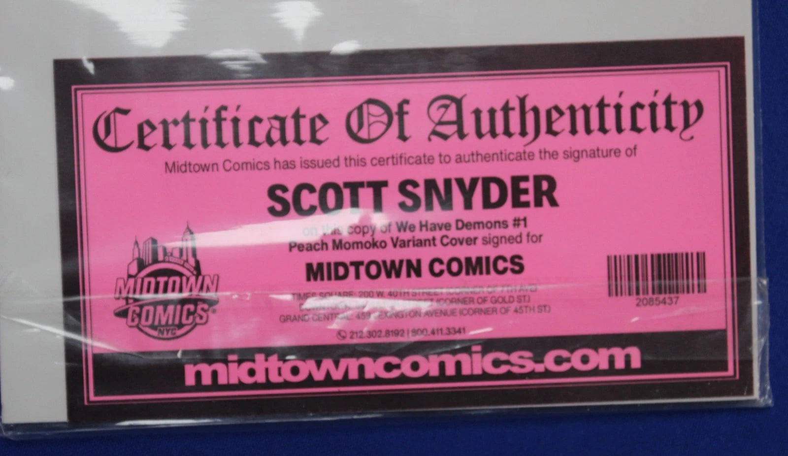 We Have Demons #1 Foil Variant CGC 9.8 + Peach Momoko Variant SIGNED by Scott Snyder