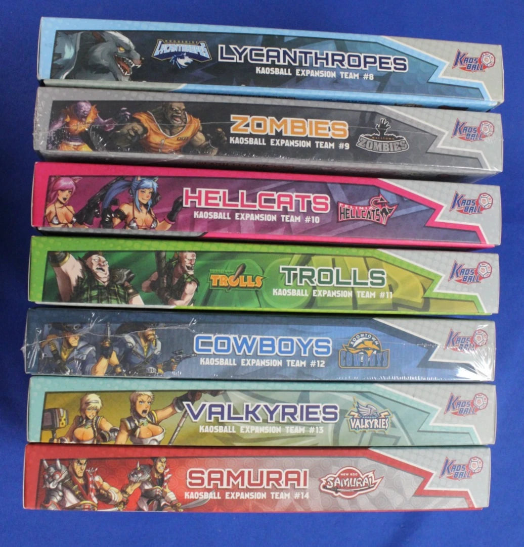 CMON Kaos Ball Board Game with Expansion Teams and Ringer Packs Complete in Box