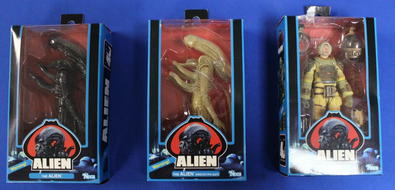 NECA 2019 Alien 40th Anniversary Action Figure Lot of 7 Complete in Box