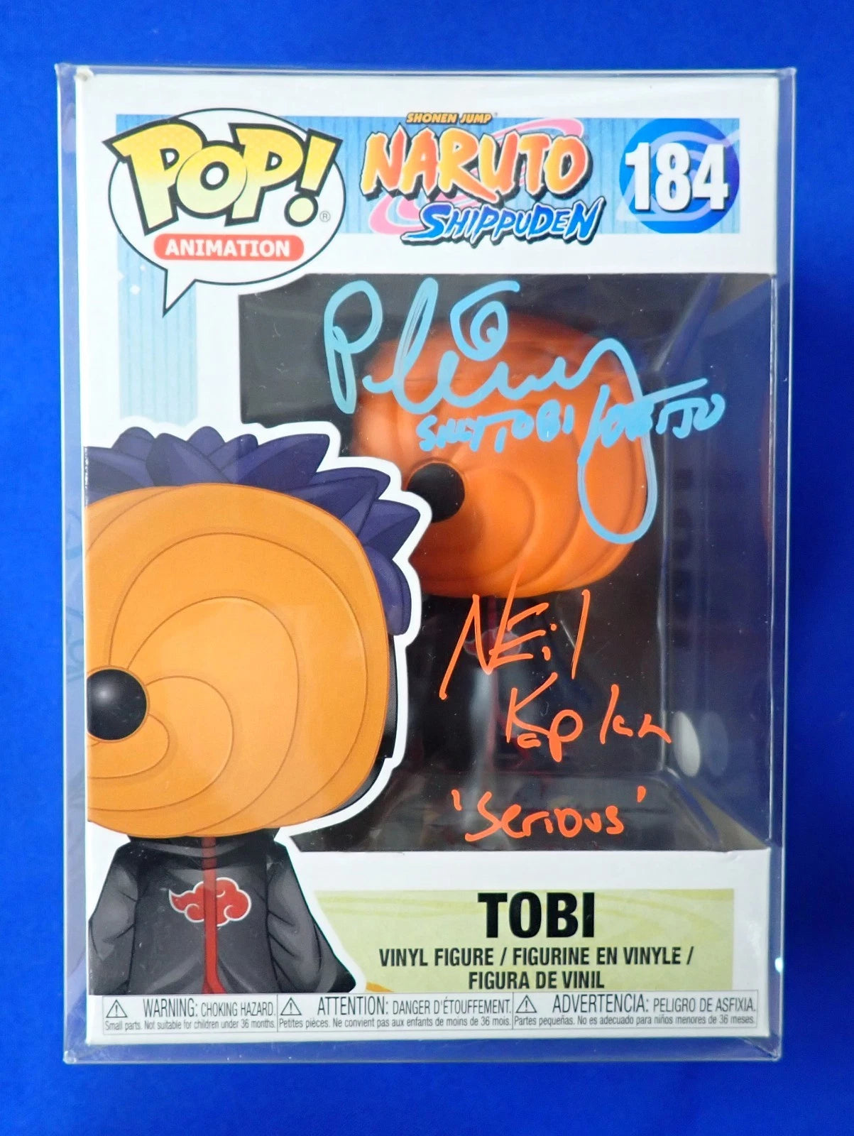 Funko POP #184 Tobi SIGNED by Michael Yurchak & Neil Kaplan w/JSA COA Naruto