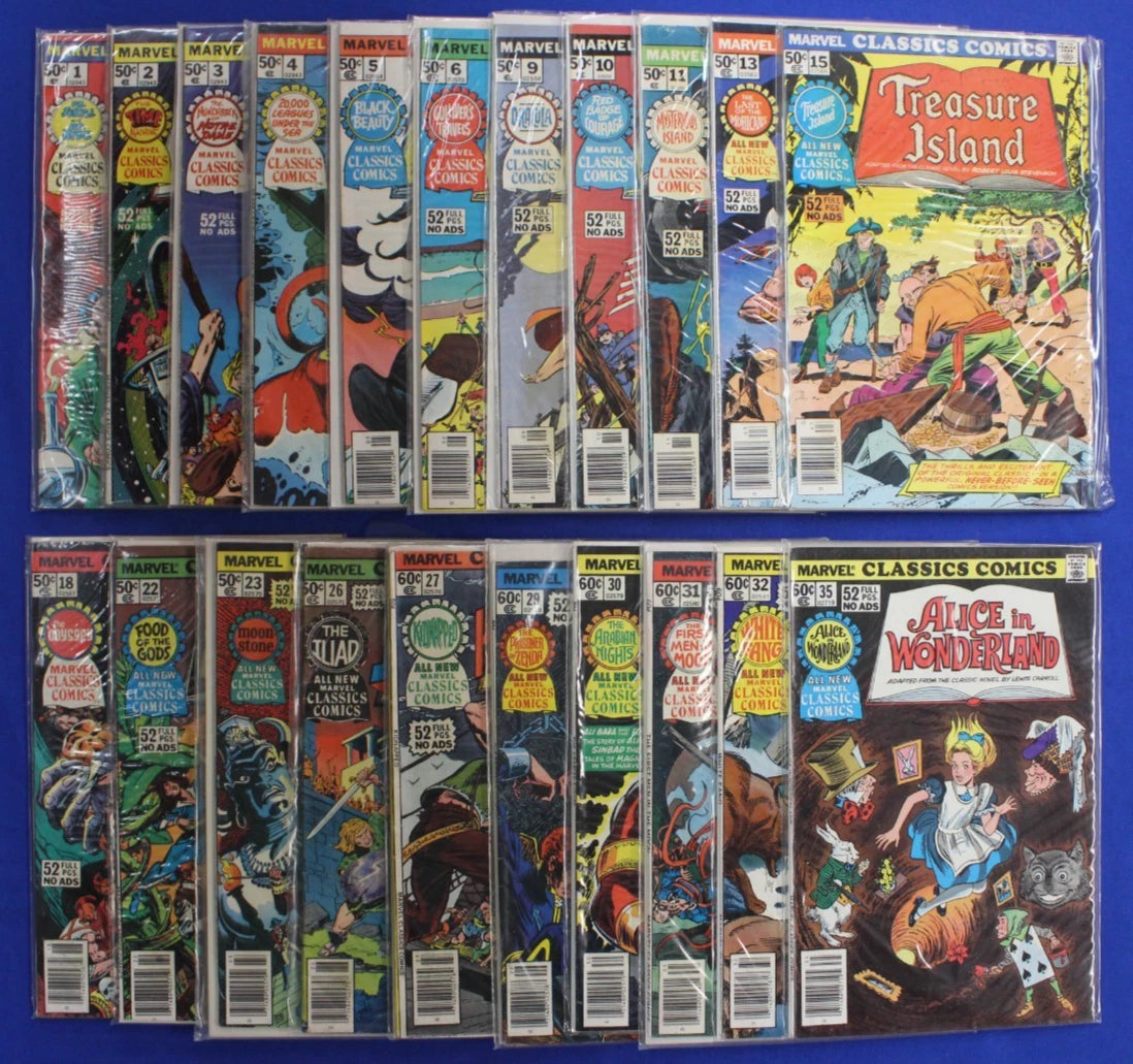 Marvel Classics Comics #1-36 Near Complete Set Lot of 21 FN-VF