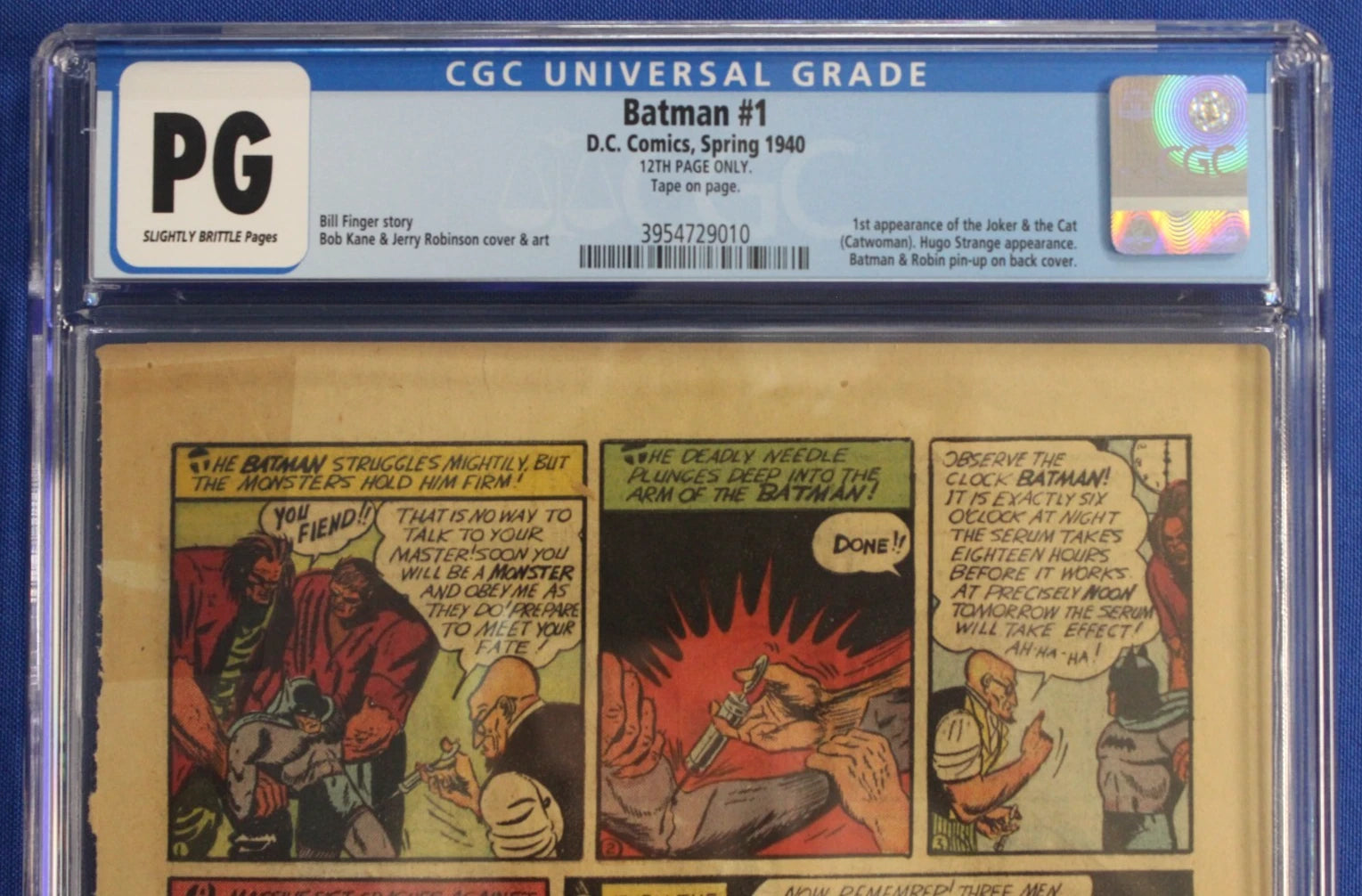 Batman #1 *12th PAGE ONLY* CGC PG