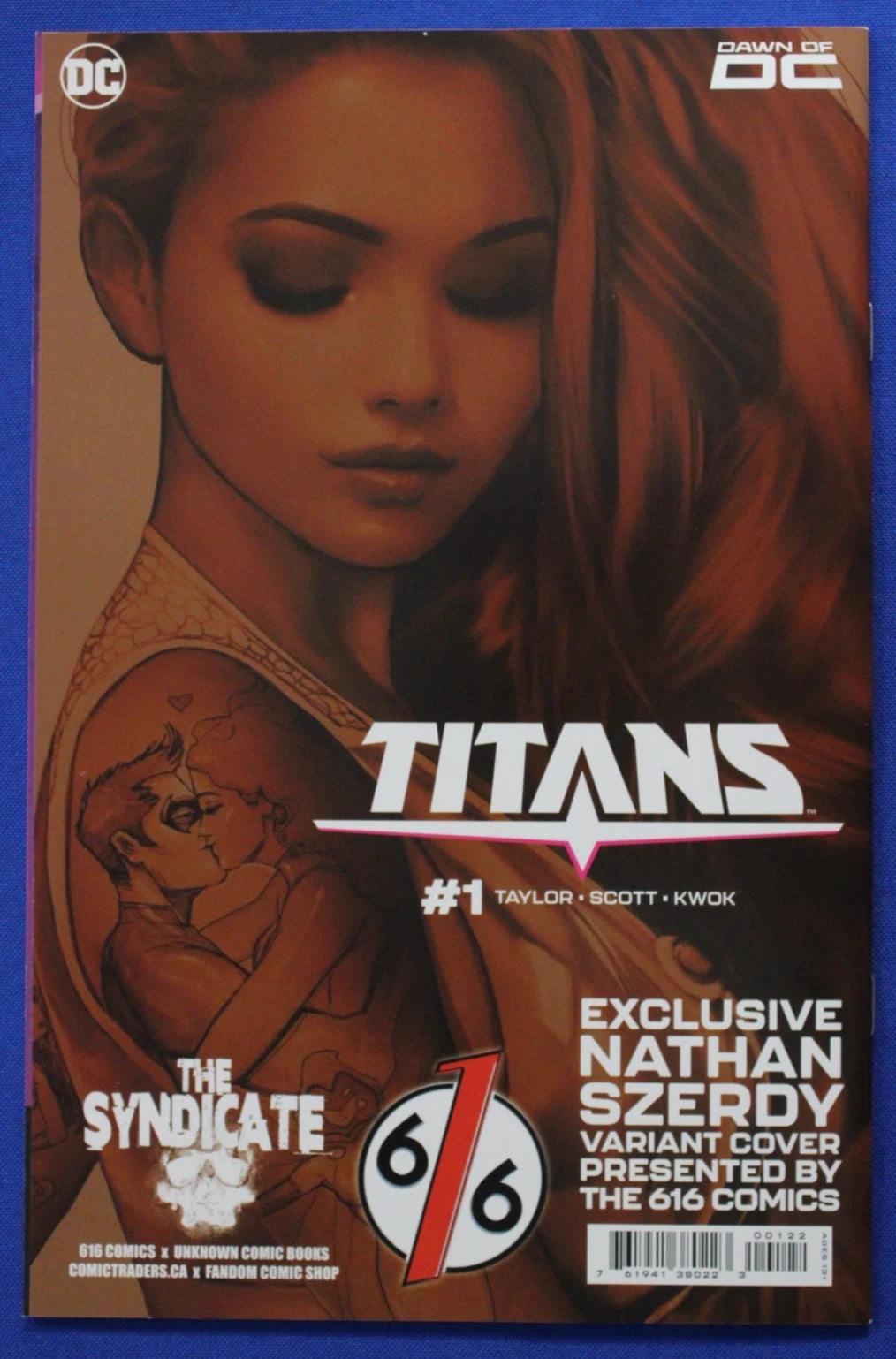 Titans #1 Syndicate Nathan Szerdy Virgin Tattoo Variant SIGNED NM