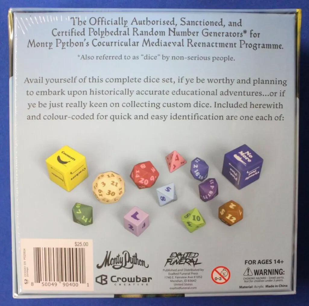 Monty Python's Cocurricular Mediaeval Reenactment Programme Kickstarter RPG Set