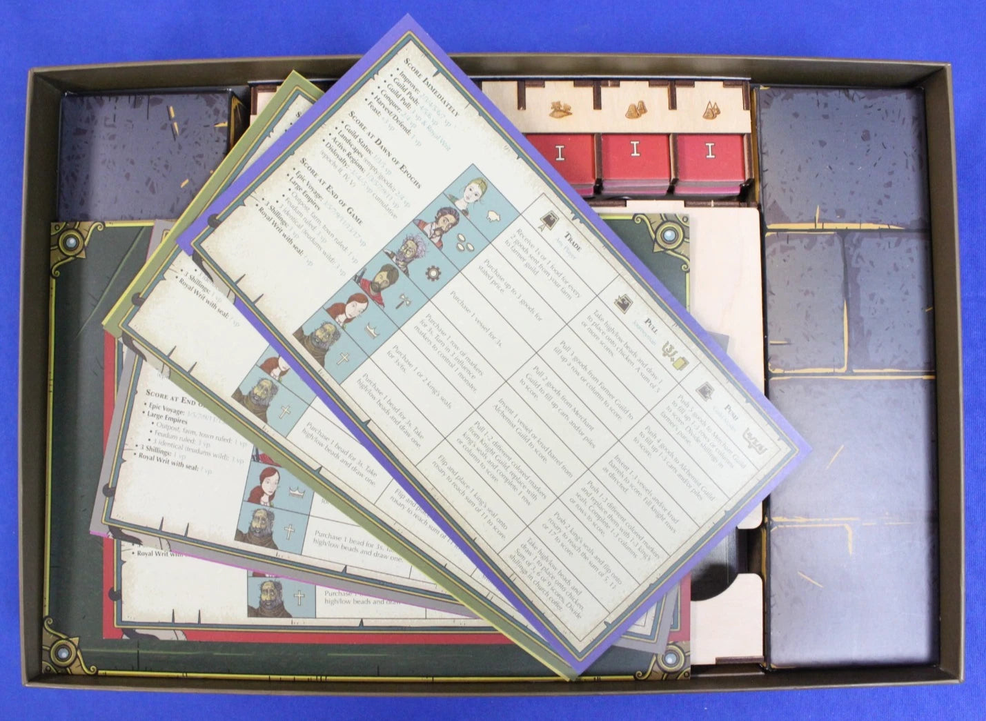 Odd Bird Feudum Queen's Army + Big Box w/ Organizer Kickstarter Board Game Lot