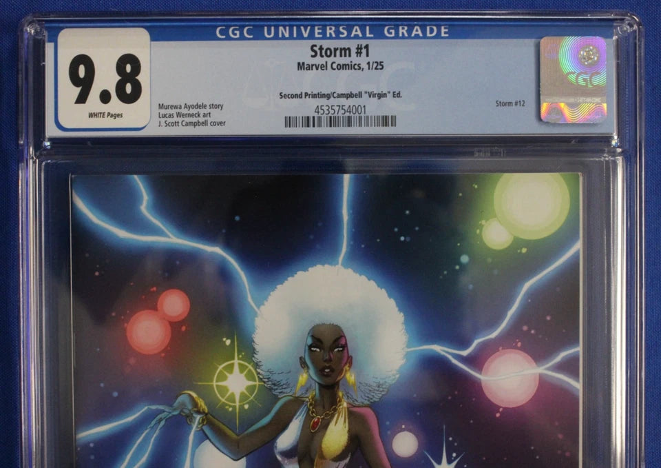 Storm #1 1:25 2nd Print J Scott Campbell Virgin Variant CGC 9.8 NM/M