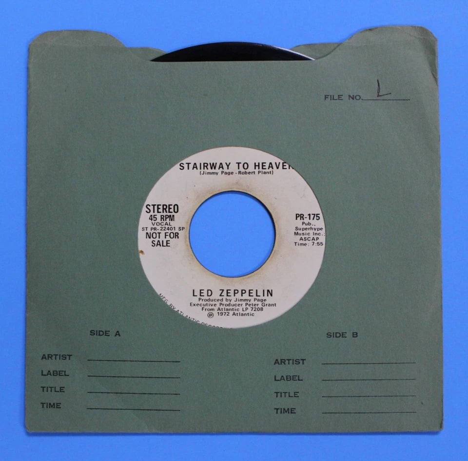 Led Zeppelin Stairway to Heaven 1972 PR-175 7" Promotional Single Vinyl Record