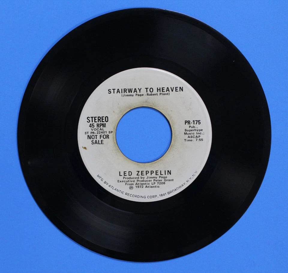 Led Zeppelin Stairway to Heaven 1972 PR-175 7" Promotional Single Vinyl Record