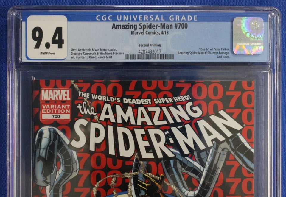 Amazing Spider-Man #700 2nd Printing Variant CGC 9.4 NM