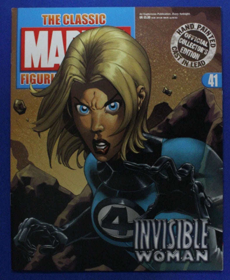 Eaglemoss Classic Marvel Collection Invisible Woman Lead Figurine & Magazine #41