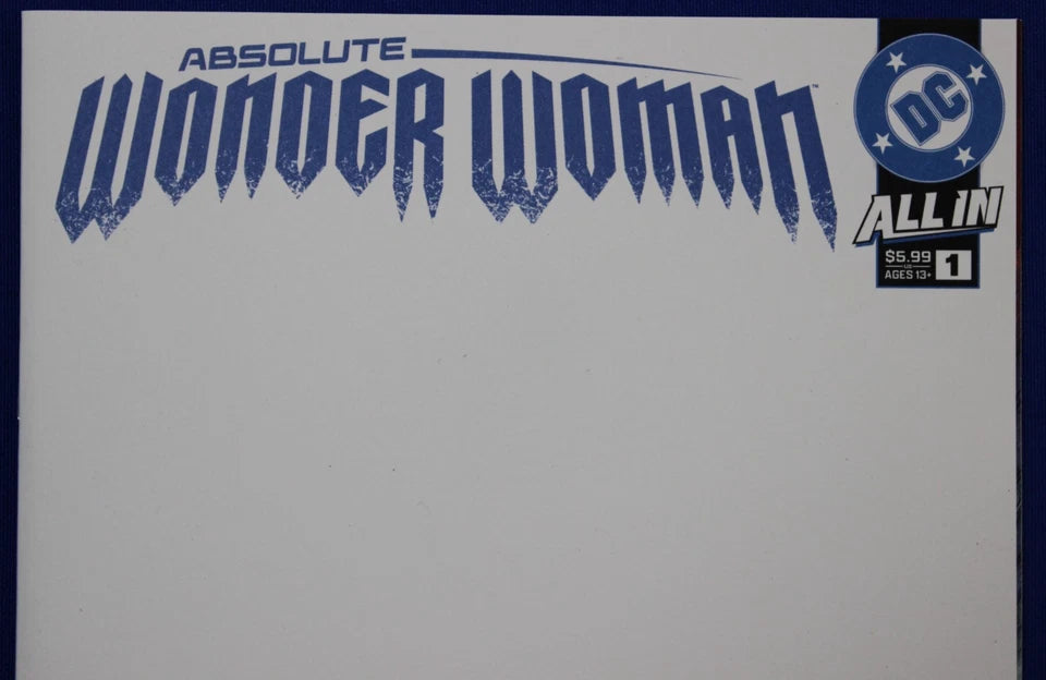 Absolute Wonder Woman #1 Blank Sketch Variant VF/NM