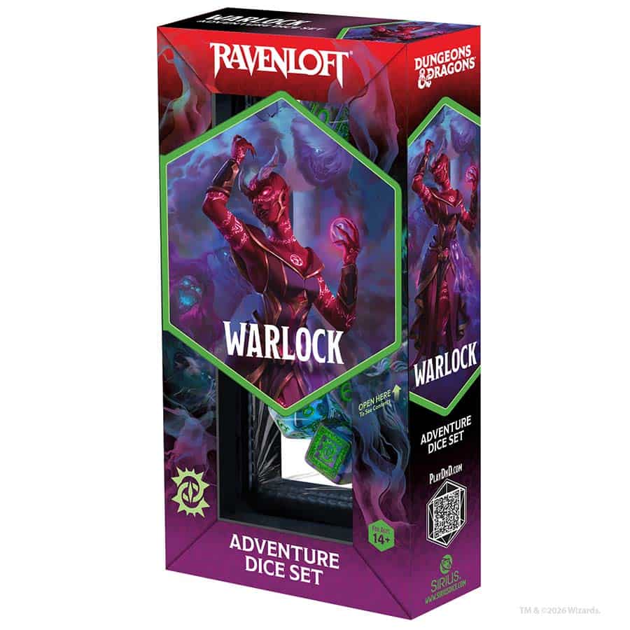 D&D Adventure Dice: Warlock - Purple/Green