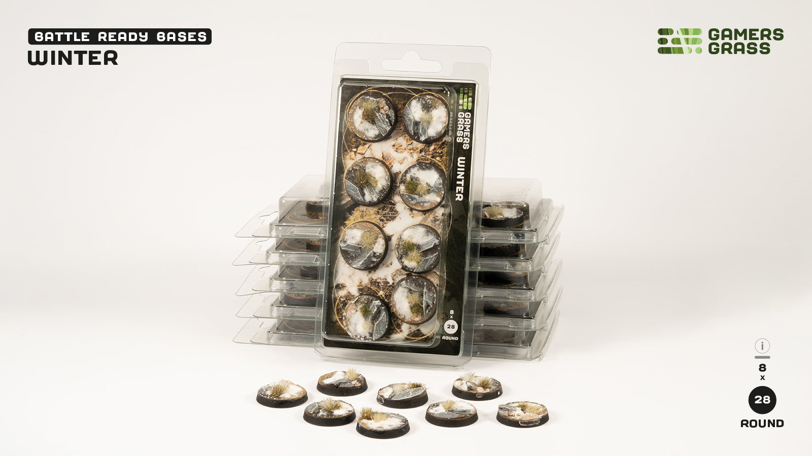 Winter Bases, Round 28mm (x8)